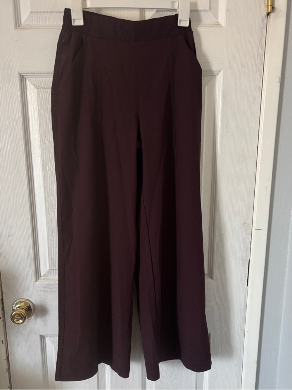 Fabletics Downtown Wide Leg Pants Women's XXS-S  Oxblood Maroon Pant